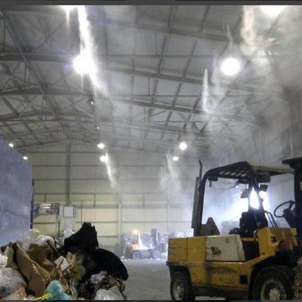 Staub und Geruchsbindung in Abfallstationen